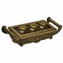 Plateau Alexandra House Living Cuivre verre Aluminium Bois MDF 17 x 7 x 43 cm