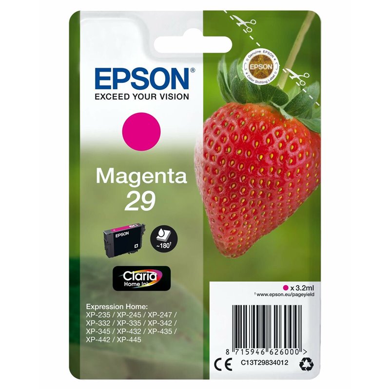 Image secondaire de Cartouche d'encre originale Epson XP 235 332 335 432 435 Magenta (10 Unités)