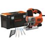 Scie sauteuse pendulaire filaire - BLACK & DECKER - BES610KA5-QS - 650 W + 5 Lames