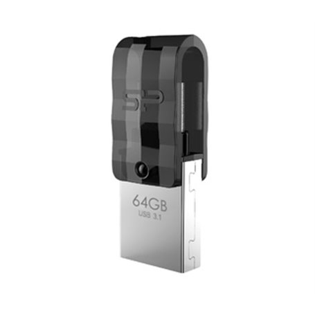 Silicon Power Mobile C31 lecteur USB flash 64 Go USB Type-A / USB Type-C 3.2 Gen 1 (3.1 Gen 1) Noir