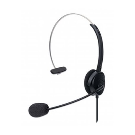 Manhattan 180498 écouteur/casque Avec fil Arceau Bureau/Centre d'appels USB Type-A Noir