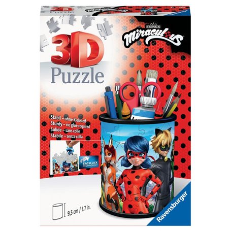 Pot a crayons puzzle 3D - miraculous