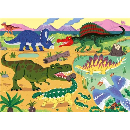 Puzzle 60P Les dinosaures du cretace