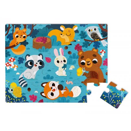 Puzzle tactile les animaux de la forêt
