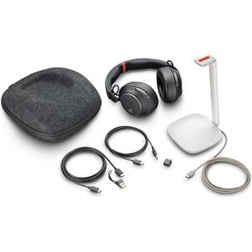 POLY Micro-casque Voyager Surround 85 UC USB-C + adaptateur USB-C/A + base de chargement