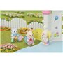 Le duo des bébés en promenade - SYLVANIAN FAMILIES - 5747 - Lapin Chocolat et Chat Persan avec accessoires