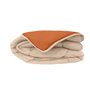 POYET MOTTE Couette Microfibre 400g/m² CALGARY - 140 x 200 cm - Gris galet et Marron gimgembre