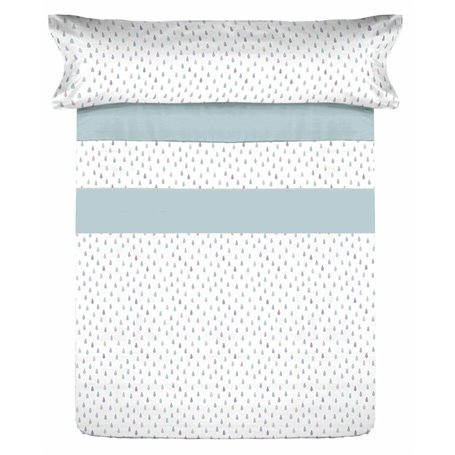 Jeu de draps Tejidos Reina Bleu Lit 1 persone