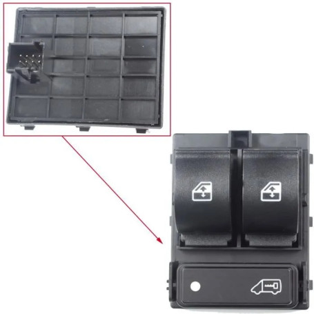 Bouton de Lève Vitre Avant Gauche compatible avec JUMPER III DOBLO II DUCATO III COMBO BOXER III