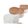 Set de Boites Home ESPRIT Transparent Naturel Liège Verre Borosilicaté