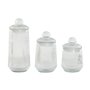 Set de 3 Boites Home ESPRIT Transparent Silicone Verre 1