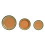 Assiettes Home ESPRIT Orange Grès 27 x 27 x 2 cm 18 Pièces