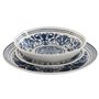 Assiettes Home ESPRIT Bleu Blanc Porcelaine Arabe 27 x 27 x 2 cm 18 Pièces