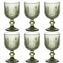 Set de Verres Home ESPRIT Vert Verre 8 x 8 x 14