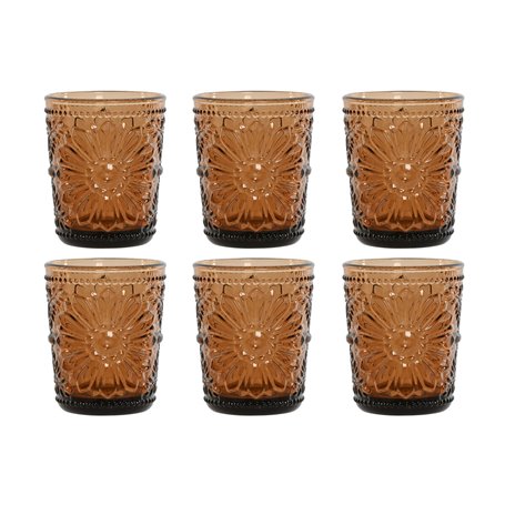 Set de Verres Home ESPRIT Ambre Verre (6 Unités)