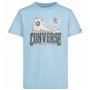 T shirt à manches courtes Enfant Converse Script Sneaker Gfx Bleu ciel