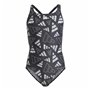 Maillot de Bain Fille Adidas Aop Bars Suit Gris
