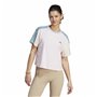 T-shirt à manches courtes femme Adidas 3S Cr Blanc