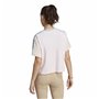 T-shirt à manches courtes femme Adidas 3S Cr Blanc