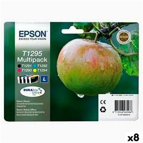 Cartouche d'Encre Compatible Epson T12914011 + T12924011 + T12934011 + T12944011 Noir/Cyan/Magenta/Jaune (8 Unités)