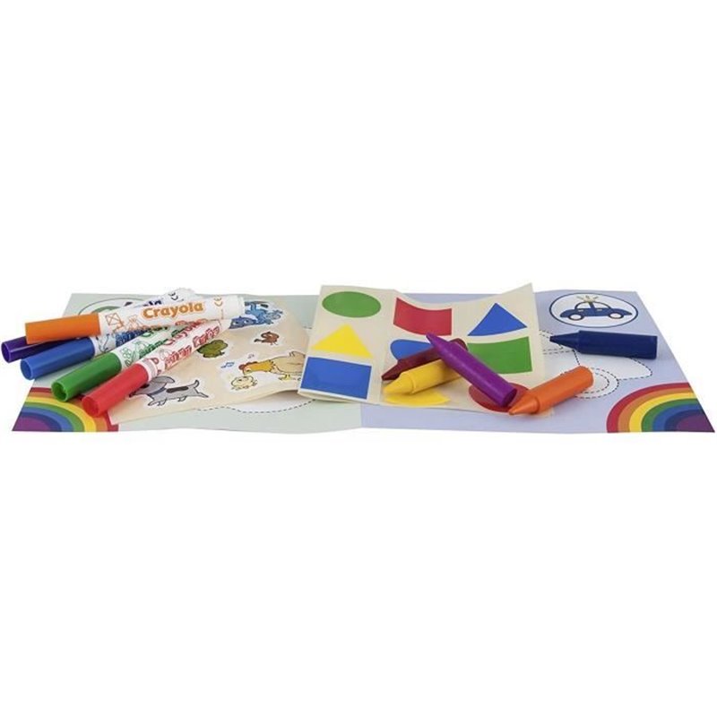 Crayola - Mini Kids - Mon Premier Coffret De Coloriage Et De Gommettes Coloriage Pour Enfant Et Tout Petit