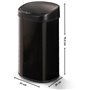 Poubelle de cuisine automatique - MAJESTIC - KITCHEN MOVE - 58 L - Inox noir mat avec cerclage
