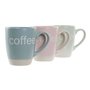 Tasse mug DKD Home Decor Multicouleur Bleu Rose Bois d'hévéa Vert Grès 160 ml (3 Unités) (7 pcs)