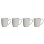 Ensemble de 4 mugs DKD Home Decor Blanc Porcelaine 330 ml 12 x 10 x 9 cm