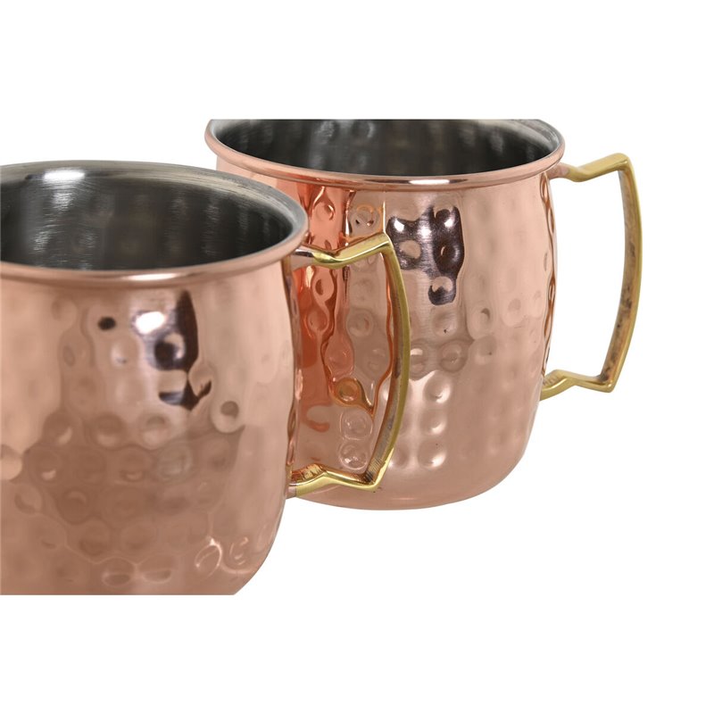 Image secondaire de Ensemble de 2 mugs Home ESPRIT Doré 480 ml