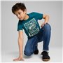 T shirt à manches courtes Enfant Puma Ess+ Mid 90S Graphic Bleu