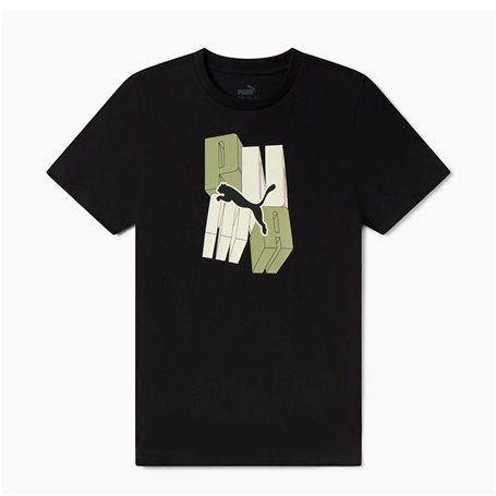 T shirt à manches courtes Enfant Puma Essentials+ Graphic Noir