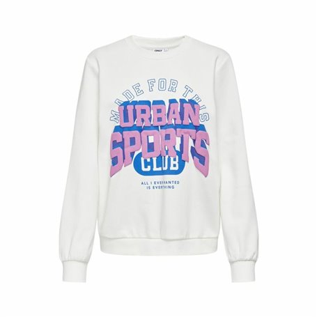 Sweat sans capuche femme Only Onlkimmie Blanc