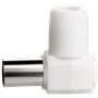Fiche TV Coaxial 9,52mm Coudé Femelle Blanc Force Power Lite