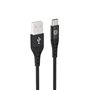 TIGER POWER LITE CABLE RENFORCE USB-A USB-C 2M NOIR