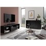 Meubles TV/Hifi Lowboard  - Décor noir - L153,5 x H52 x P31,5 cm - Fabriqué en Allemagne
