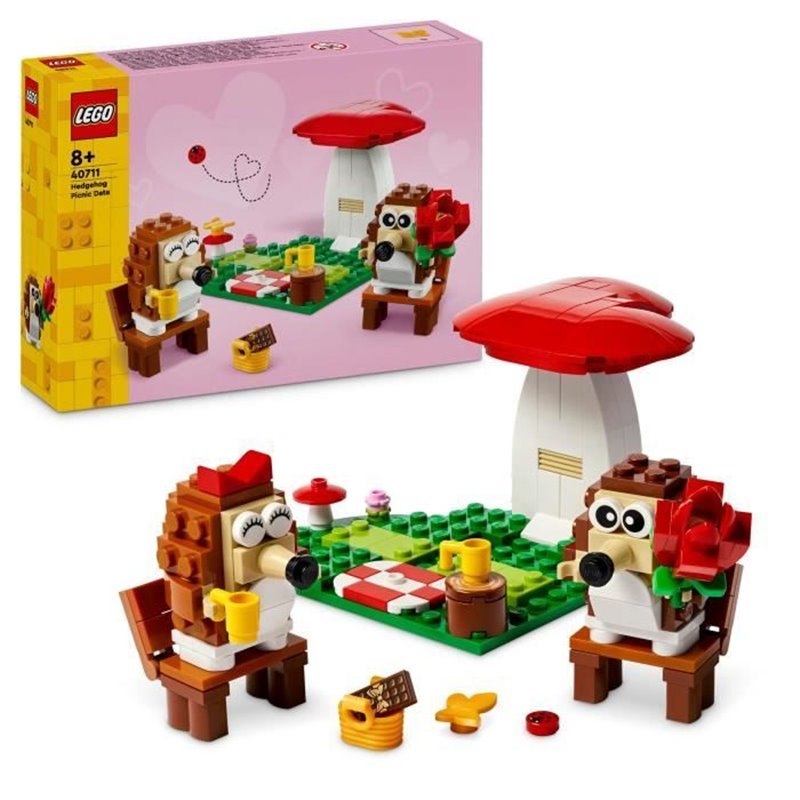 LEGO 40711 Le pique-nique des hérissons - Jouet avec un champignon à construire pour les 8 ans et plus