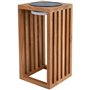 Lanterne solaire décorative - LUMISKY - CHENNAI - H30 cm - En bois teck massif - LED blanc chaud