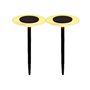 Lot de 2 balises solaires a piquer - LUMISKY - UFO - H35 cm - LED blanc chaud