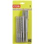 RYOBI - Kit 3 forets (6 mm, 8 mm, 10 mm) et 2 burins SDS+ (1 pointe et 1 plat) - RAKSP05