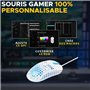 Souris Gamer filaire - The G-Lab - KULT-OXYGEN - RGB - 12800 DPI - Blanc