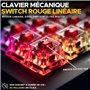 Clavier Gamer - The G-Lab - KEYZ TITAN - Mécanique (Switch Rouge) - Filaire - RGB - Blanc