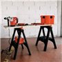 Lot de 2 tréteaux pliants - TOOD - Charge maximale 200 kg - Dimensions 60x10x80 cm