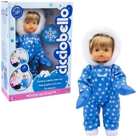 Poupon interactif Cicciobello Marche dans la Neige - CHUSE - 42 cm - Corps dur - Tenue hiver