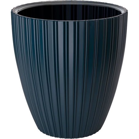 Pot de fleurs - Garden ID - Fancy - 40 x 42 cm - Pour jardin, balcons ou intérieurs - Bleu pétrole