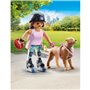 PLAYMOBIL 71739 Jeune fille rolleuse avec Retriever