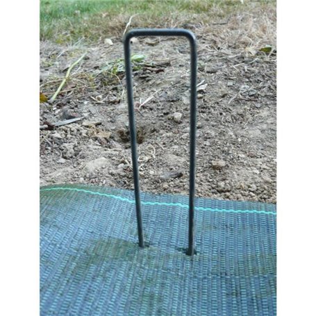 Agrafe métallique - Marque - Modele - 17 x 3,5 cm - Fixation paillages tissés - Résistante