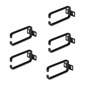 StarTech.com Lot de 5 Crochets à Anneaux en D pour Gestion Verticale des Câbles 1U, Gestionnaire de Câbles pour Baies de Serveur
