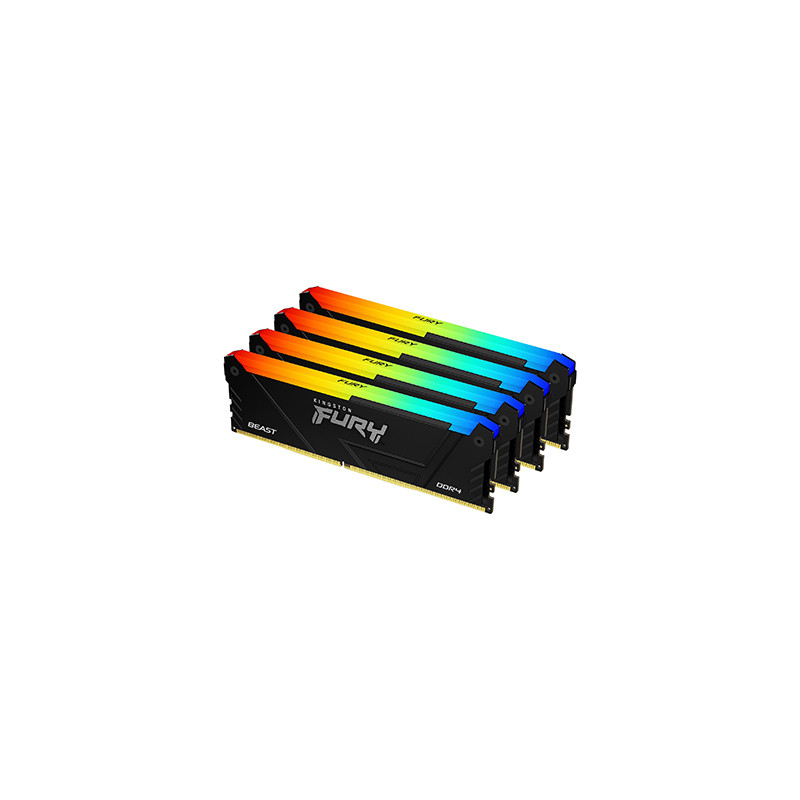 Kingston Technology FURY 64GB 3200MT/s DDR4 CL16 DIMM (Kits de 4) Beast RGB