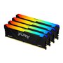 Kingston Technology FURY 64GB 3200MT/s DDR4 CL16 DIMM (Kits de 4) 1Gx8 Beast RGB