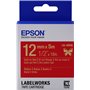 Epson Ruban satin pour étiqueteuse LK-4RKK Or/Rouge 12 mm (5 m)